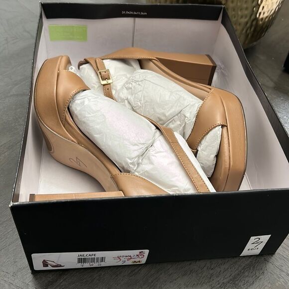 27 EDIT Naturalizer Jae Leather T-Strap Platform Dress Sandals - Picture 2 of 11